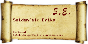 Seidenfeld Erika névjegykártya